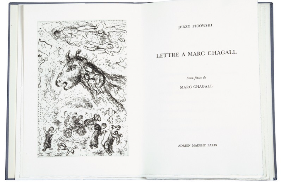 ​The French edition of A Letter to Marc Chagall, with illustrations. Source: www.desa.pl